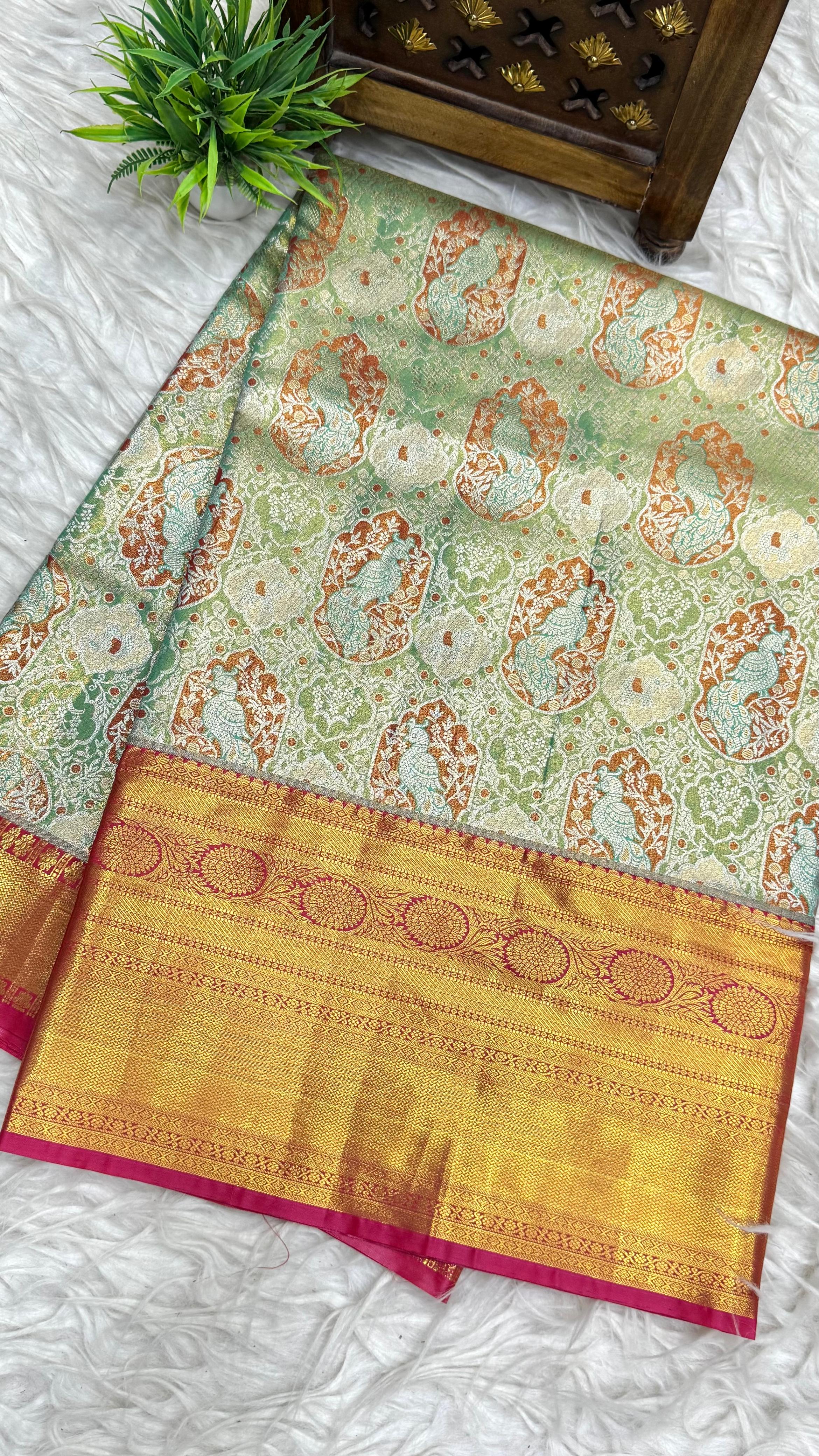 Double Ratium Dharmavaram Pattu Saree