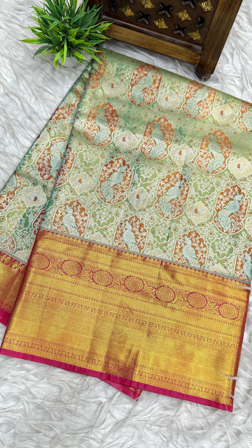 Double Ratium Dharmavaram Pattu Saree