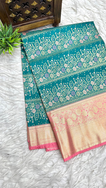 Double Ratium Dharmavaram Pattu Saree