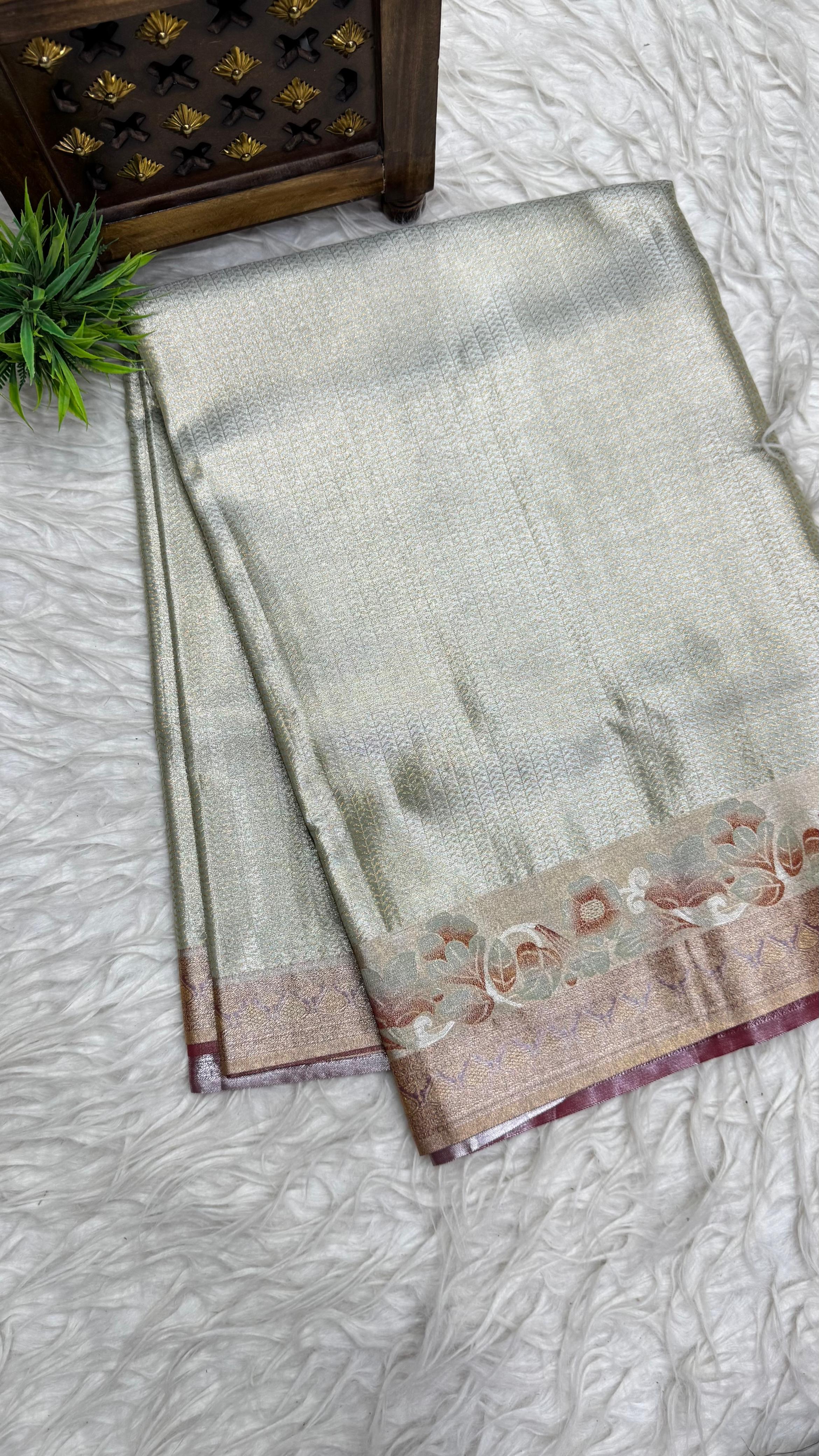 Double Ratium Dharmavaram Pattu Saree