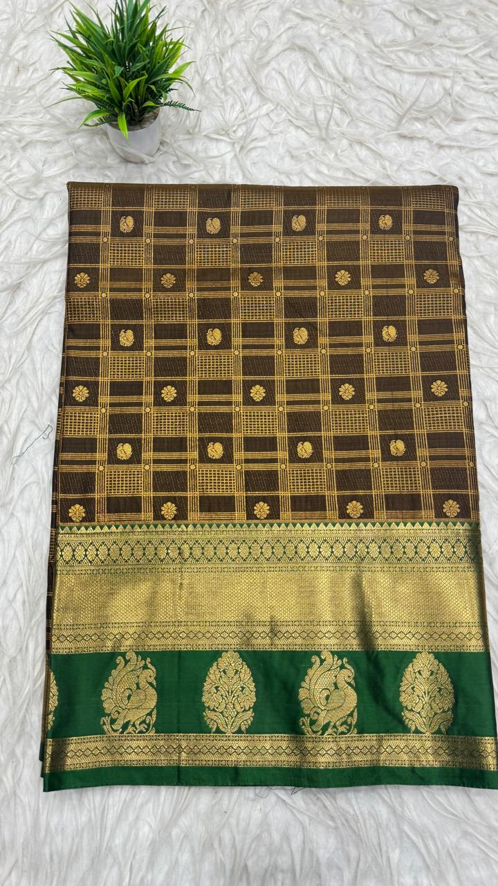 Double Ratium Dharmavaram Pattu Saree