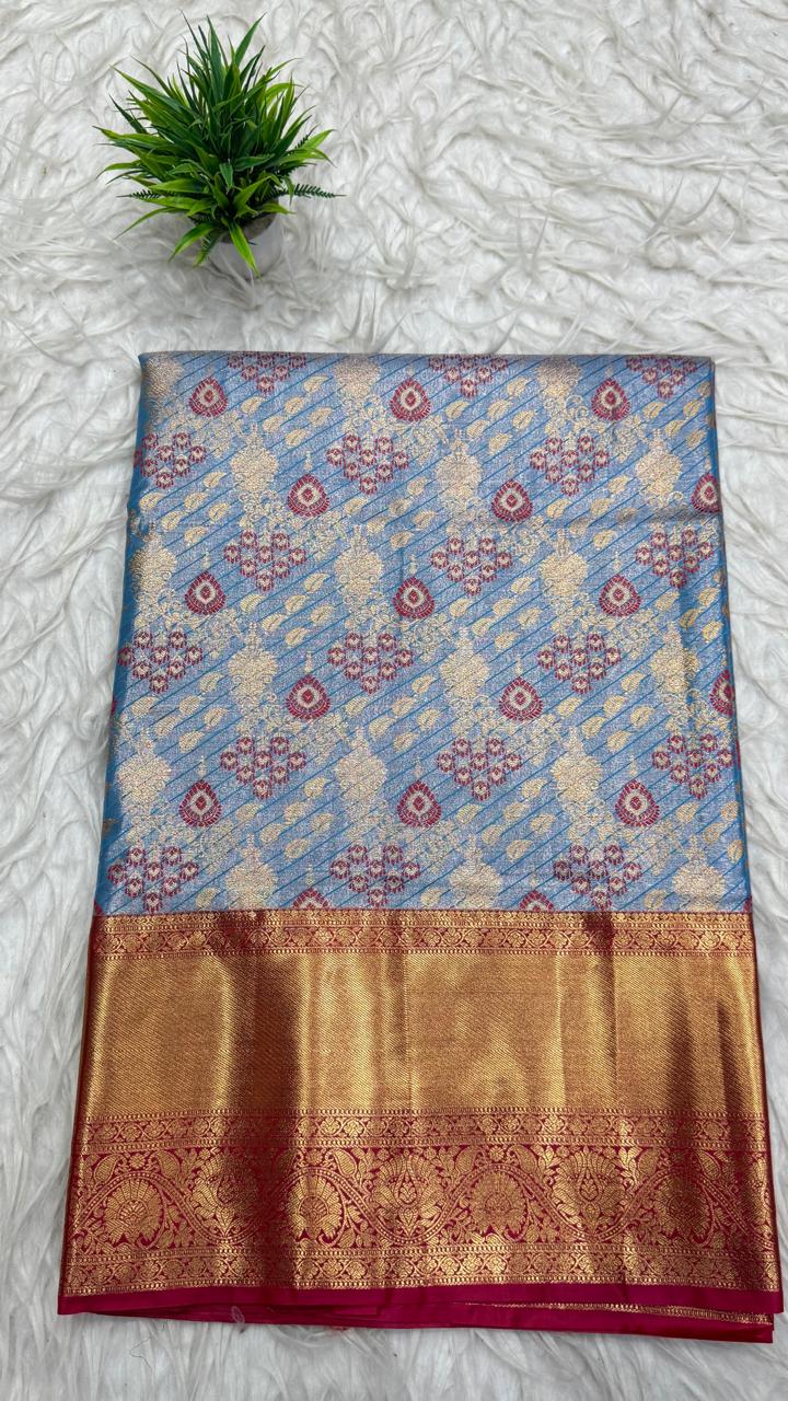 Double Ratium Dharmavaram Pattu Saree