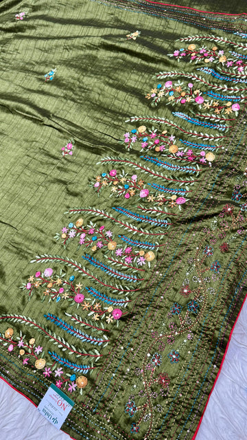 Kantha Work Saree
