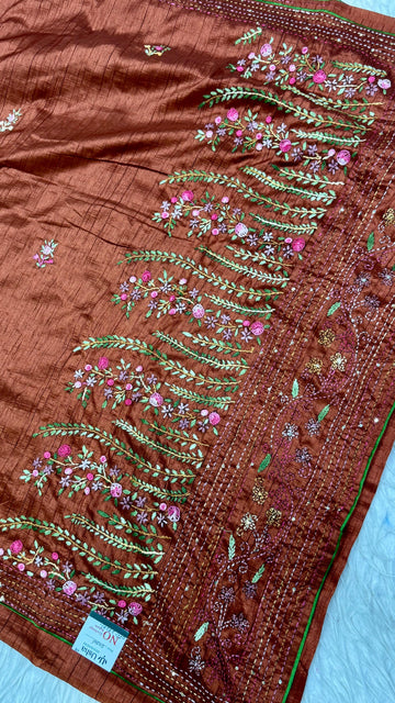 Kantha Work Saree