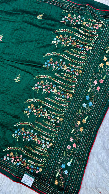 Kantha Work Saree