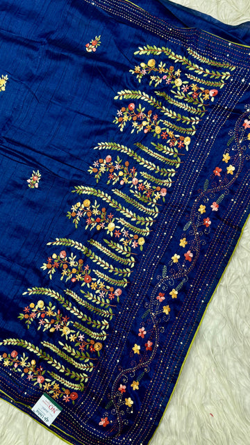 Kantha Work Saree