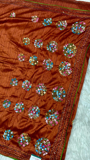 Kantha Work Saree