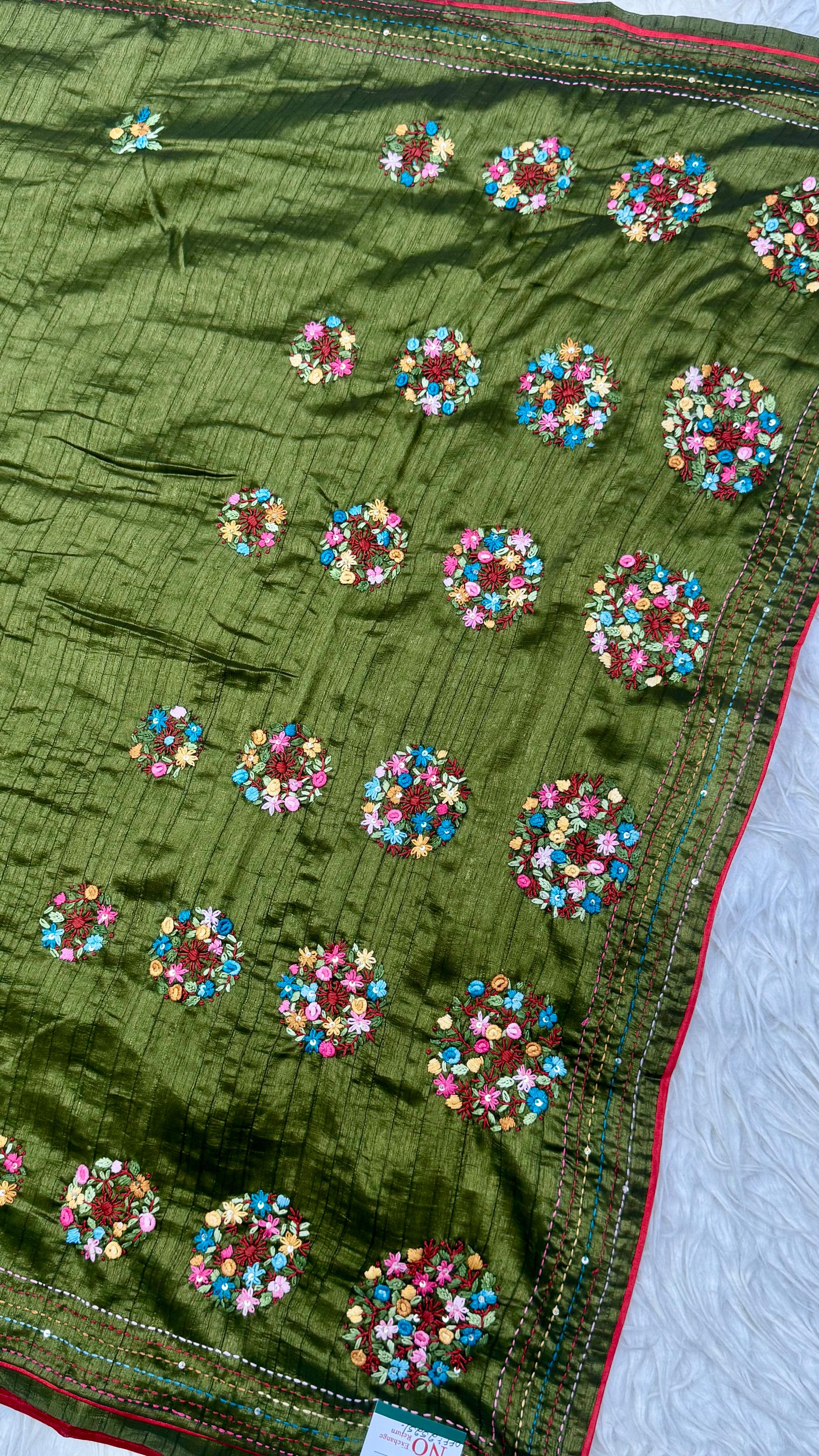 Kantha Work Saree