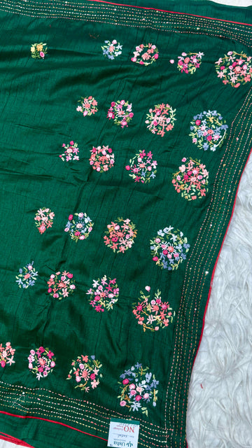 Kantha Work Saree