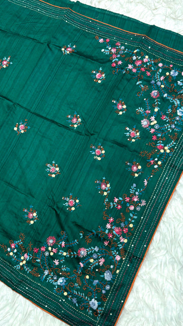 Kantha Work Saree