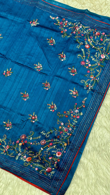 Kantha Work Saree