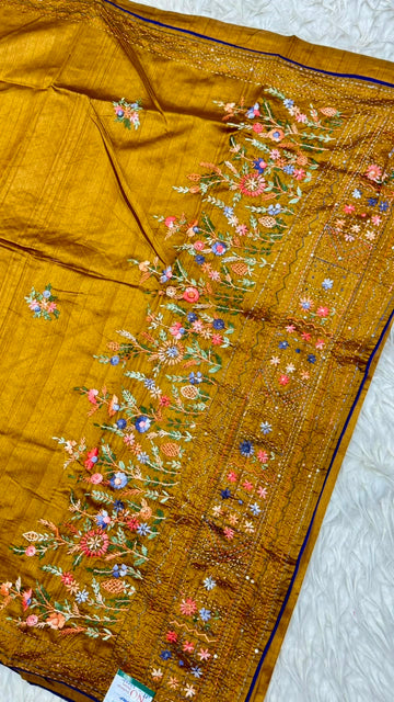Kantha Work Saree
