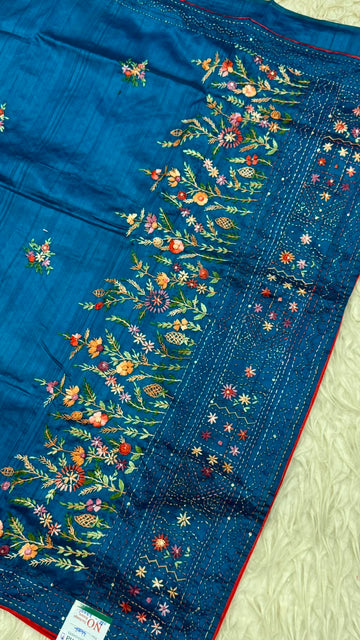 Kantha Work Saree