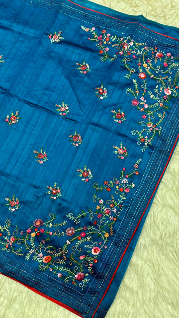 Kantha Work Saree