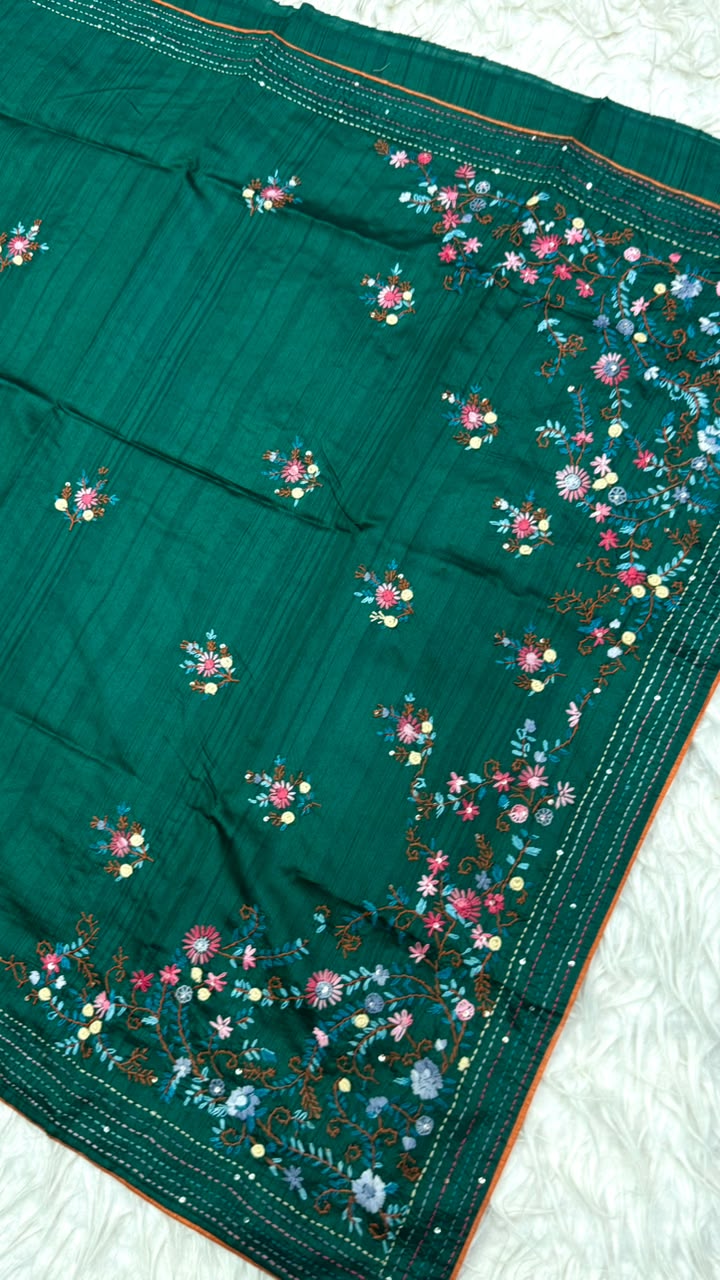Kantha Work Saree