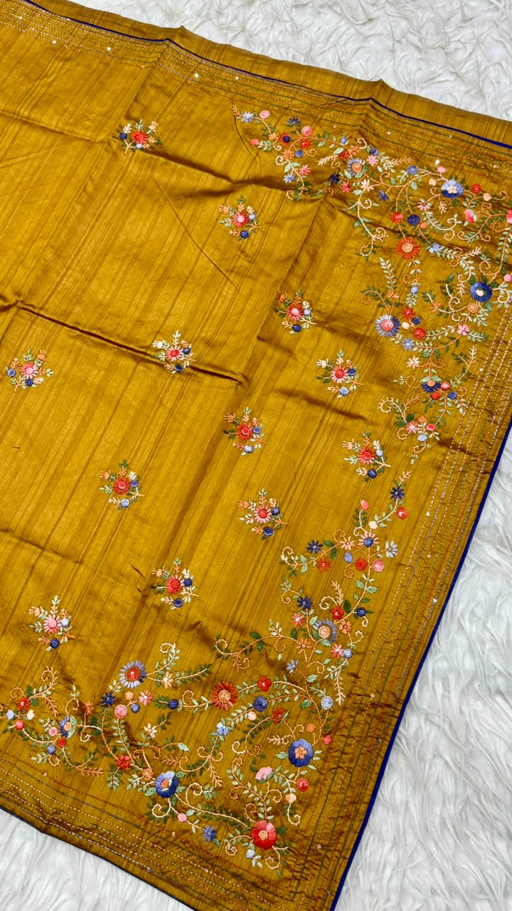 Kantha Work Saree