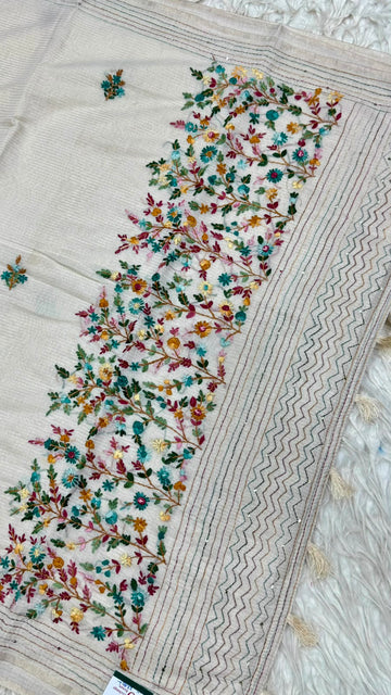 Kantha Work Saree