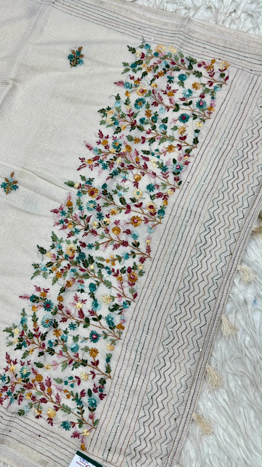 Kantha Work Saree