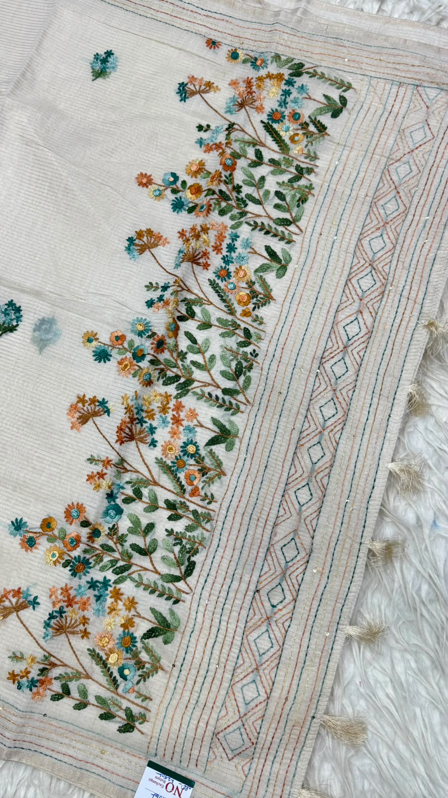 Kantha Work Saree