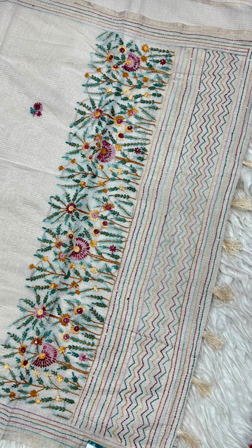 Kantha Work Saree