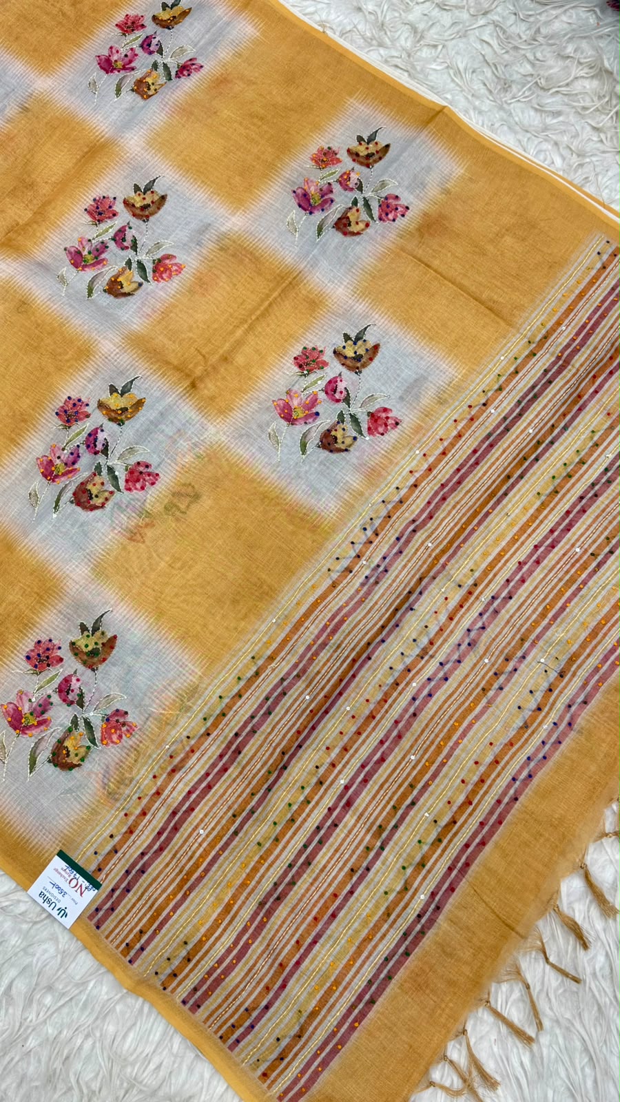 Kantha Work Saree