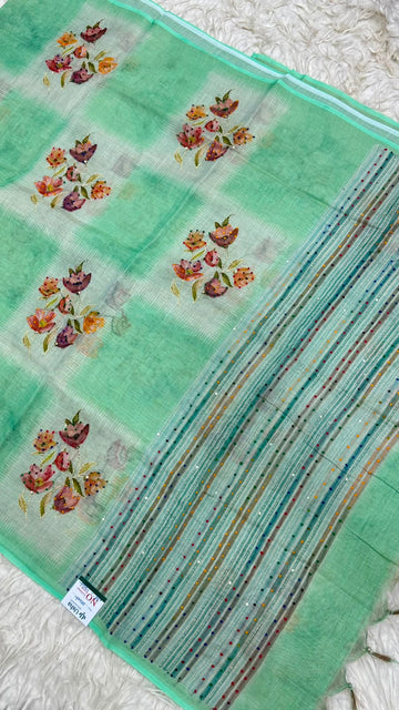 Kantha Work Saree