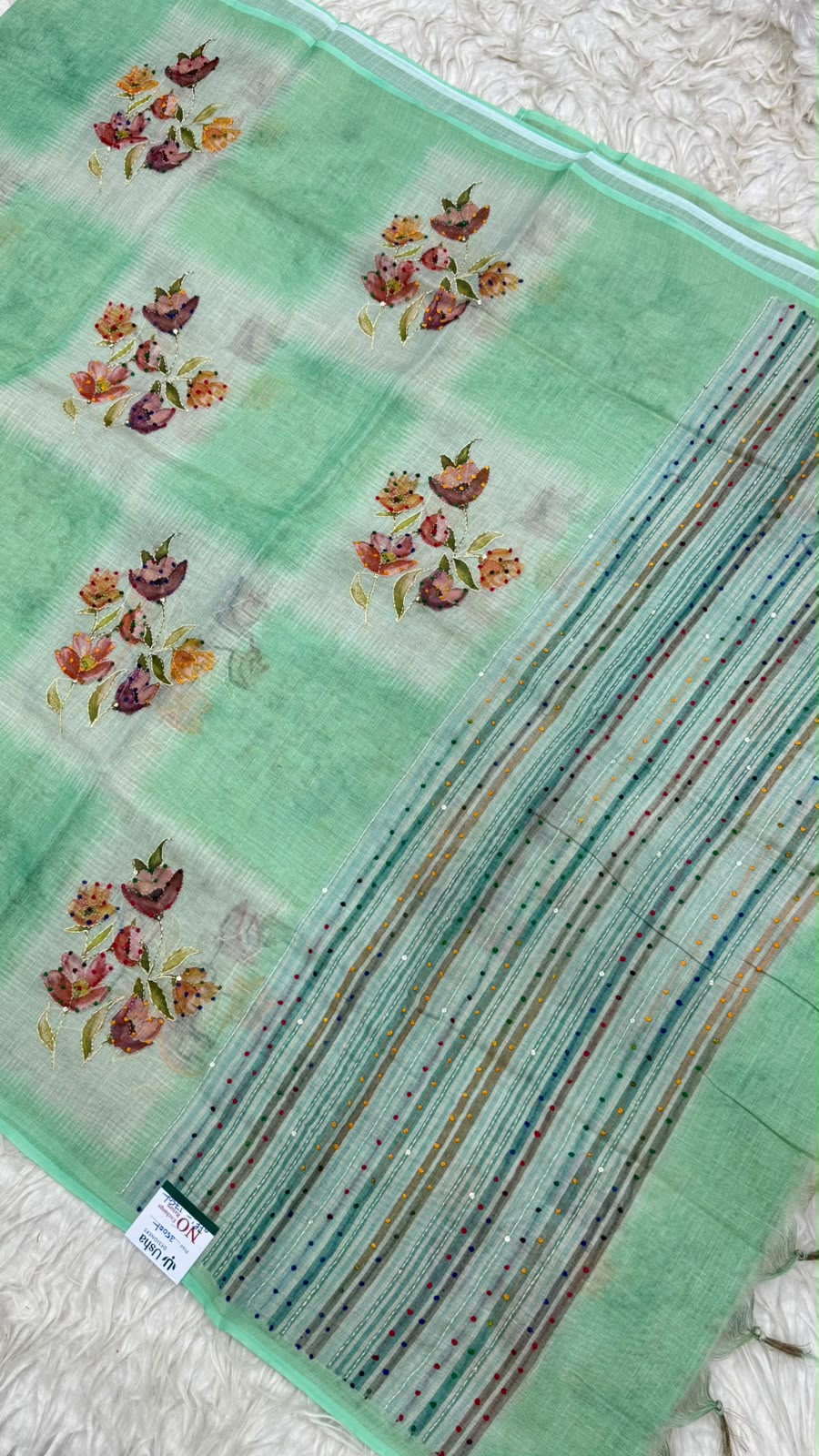 Kantha Work Saree
