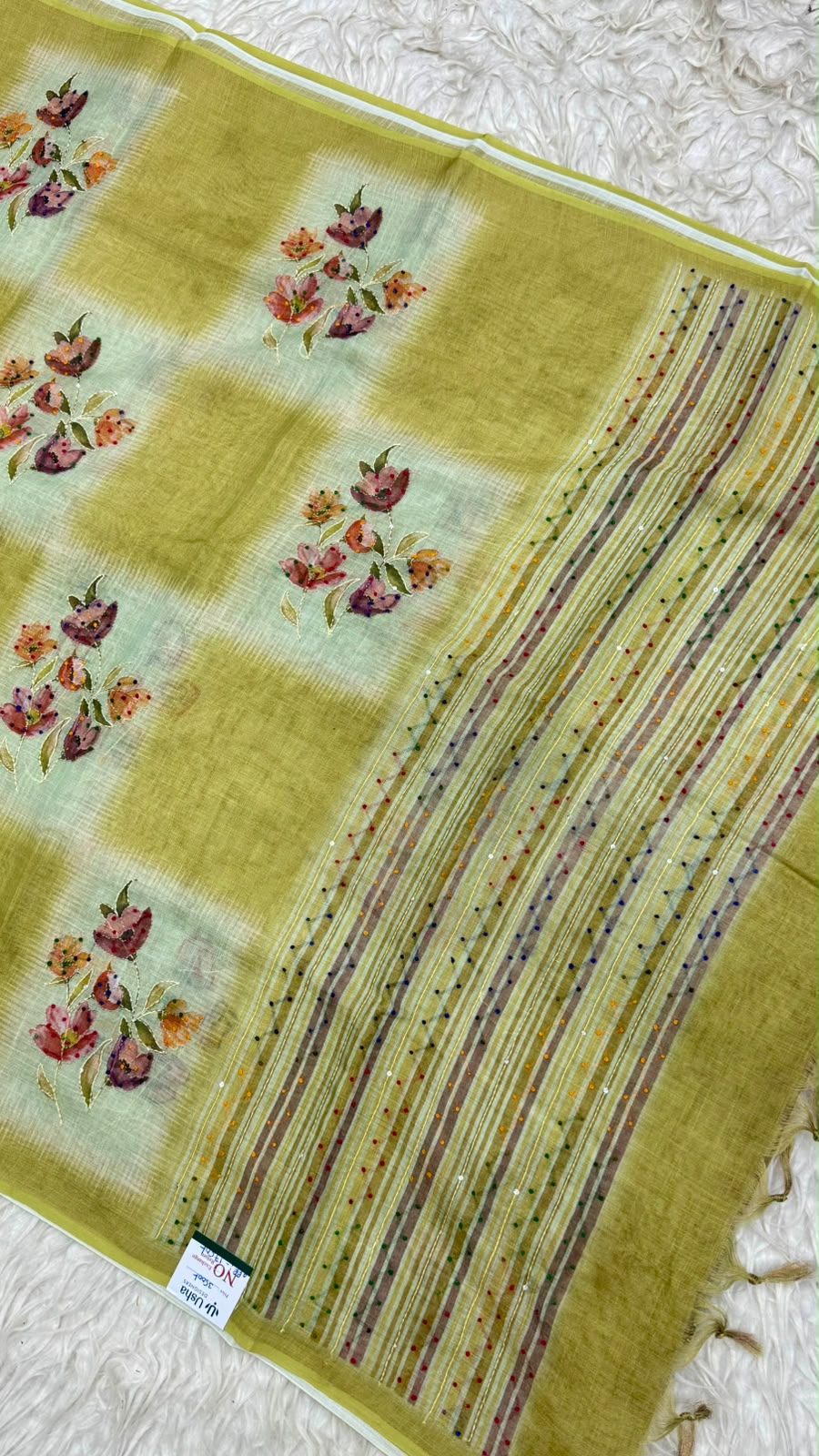 Kantha Work Saree