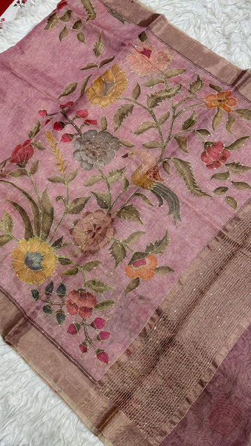 Kantha Work Saree
