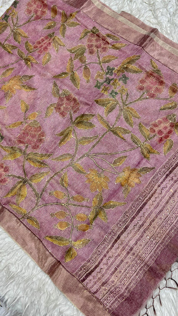 Kantha Work Saree