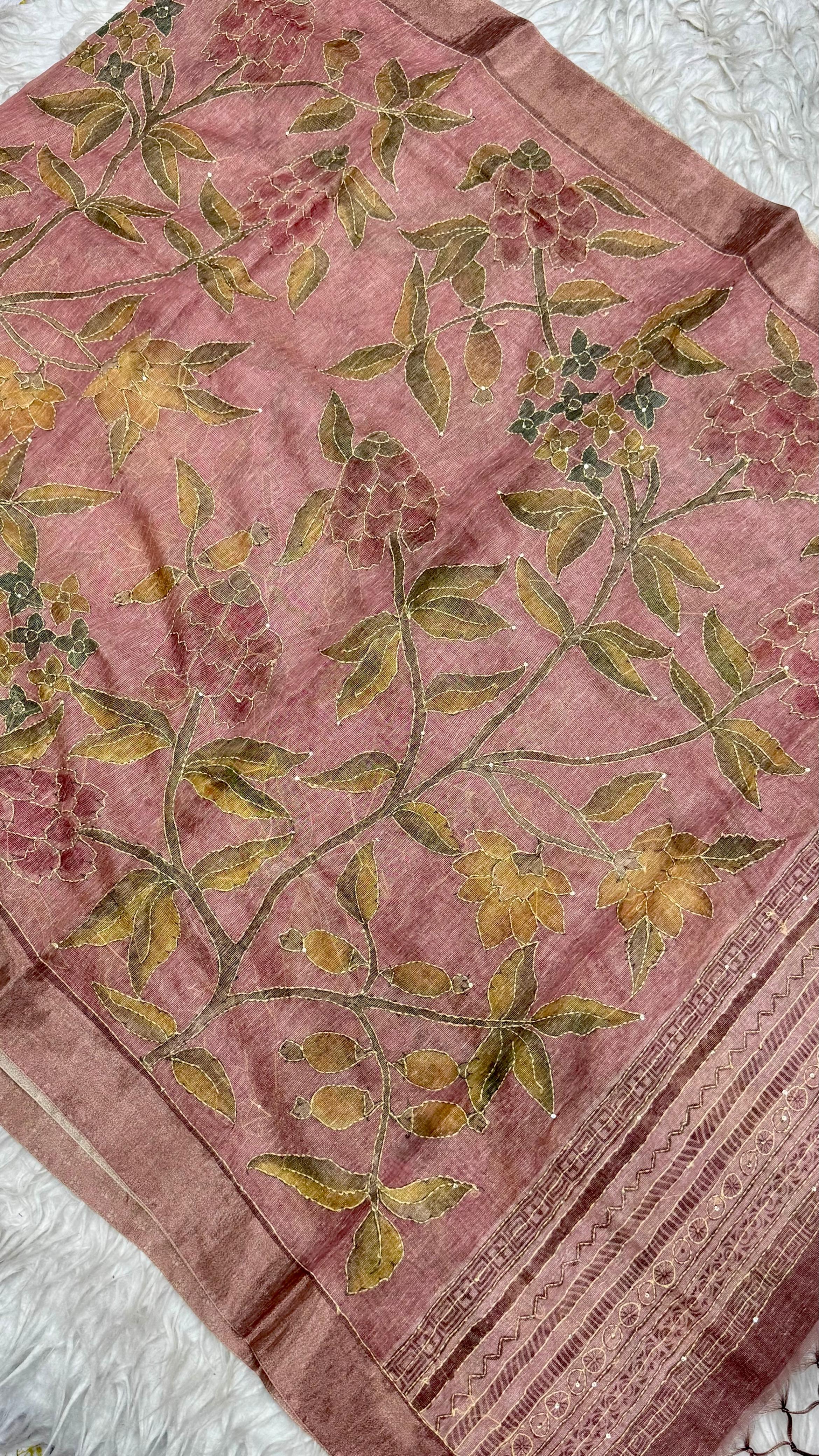 Kantha Work Saree