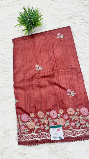 Tusser Work Saree