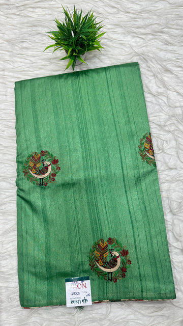 Tusser Work Saree