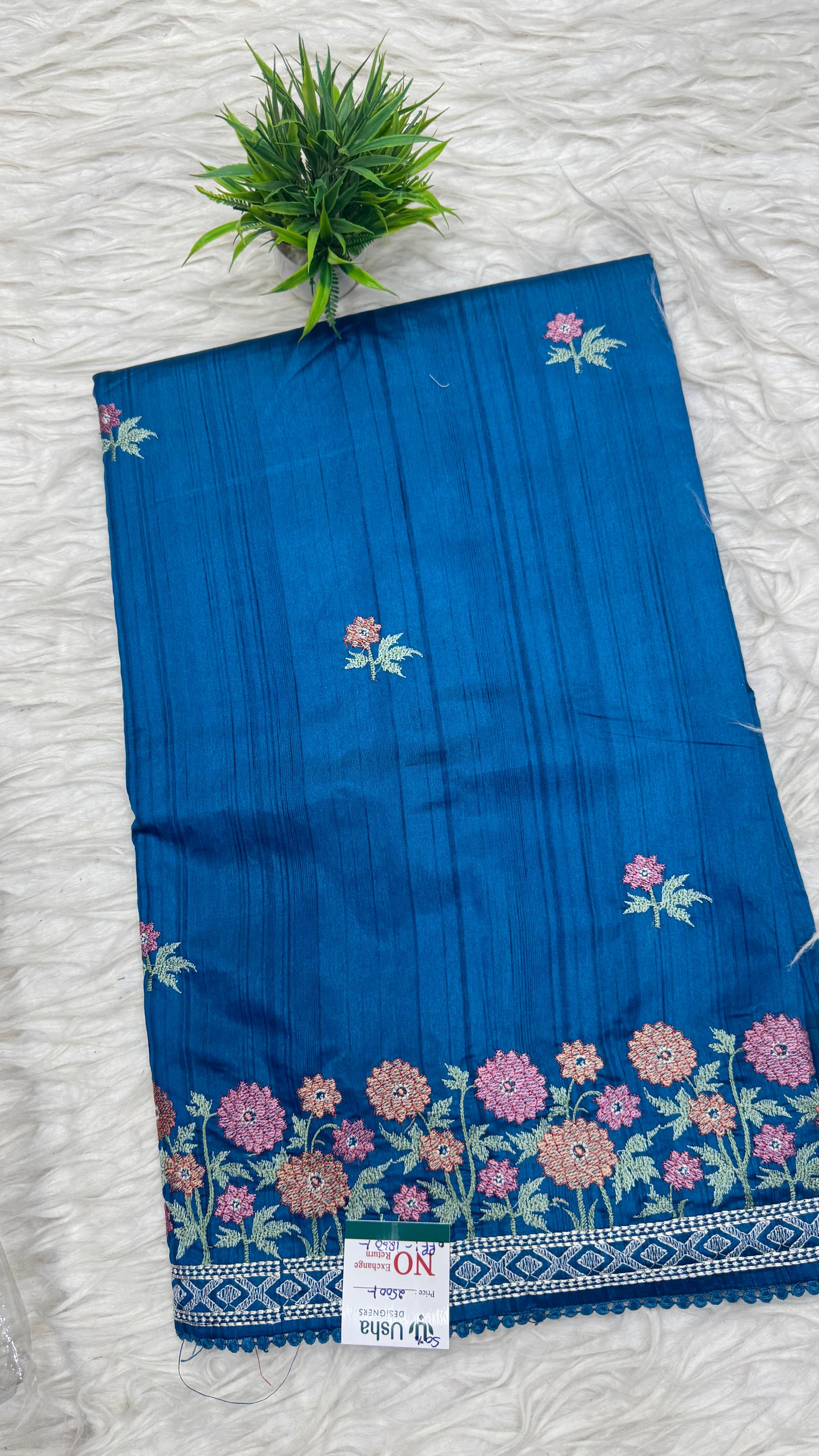 Tusser Work Saree