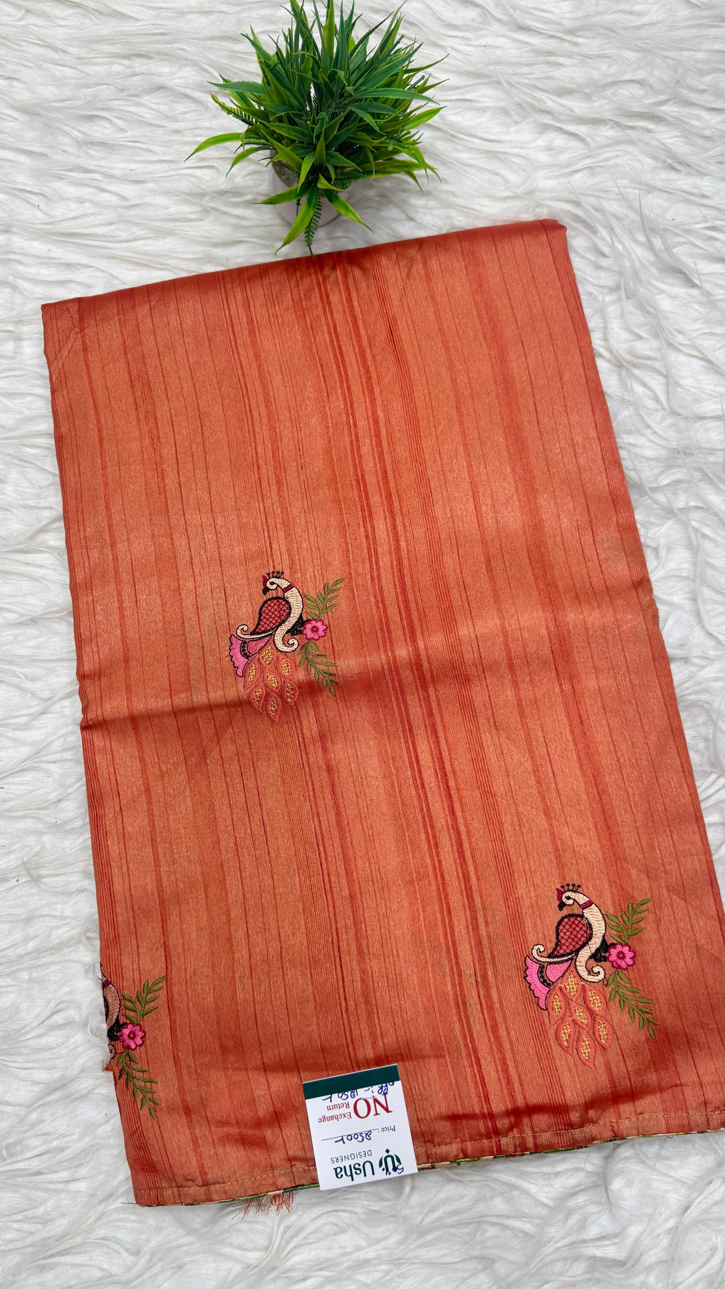 Tusser Work Saree