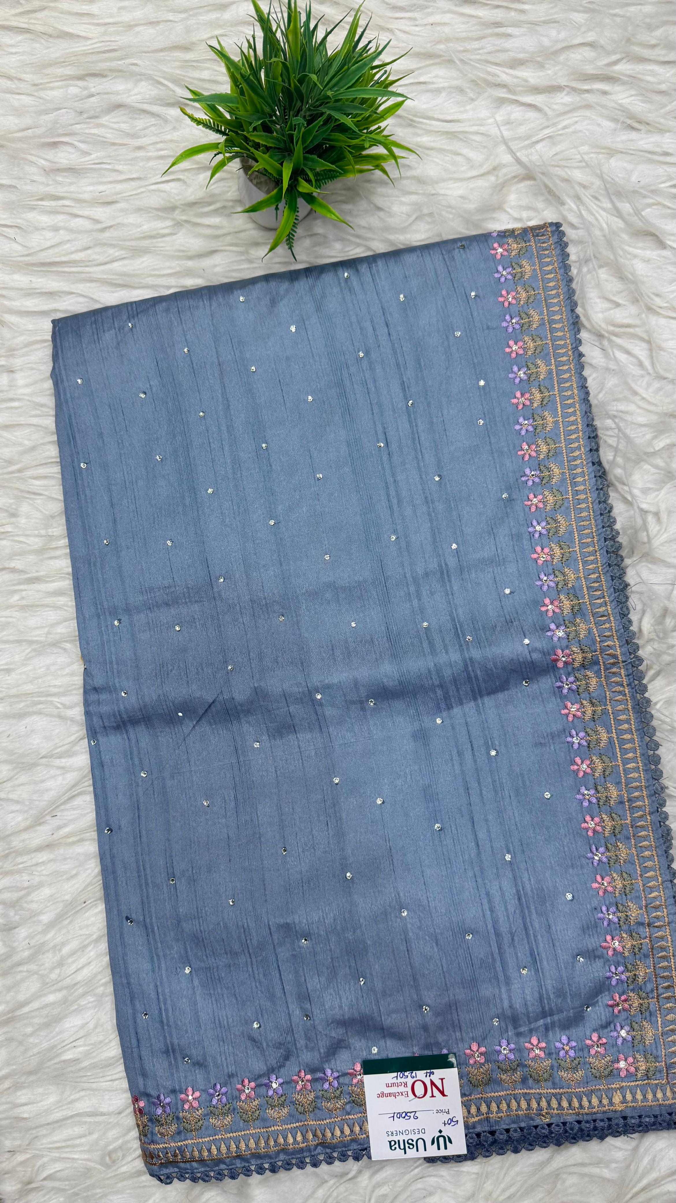 Tusser Work Saree