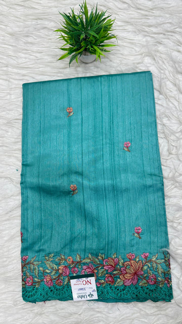 Tusser Work Saree