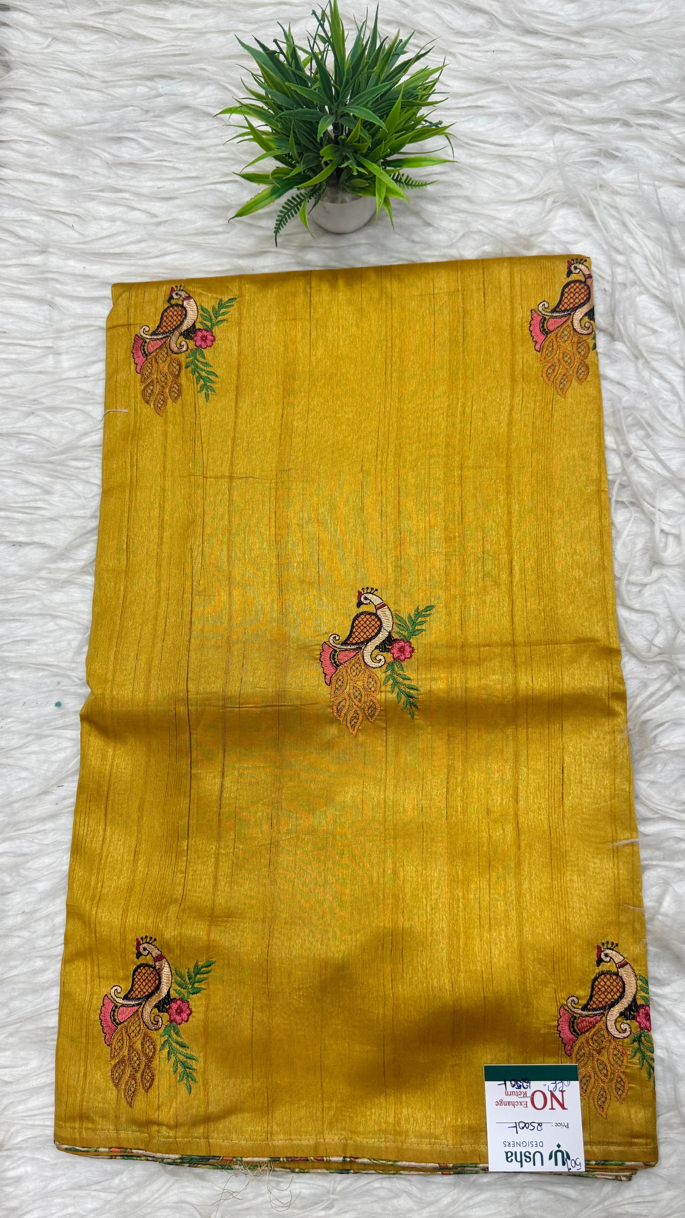 Tusser Work Saree