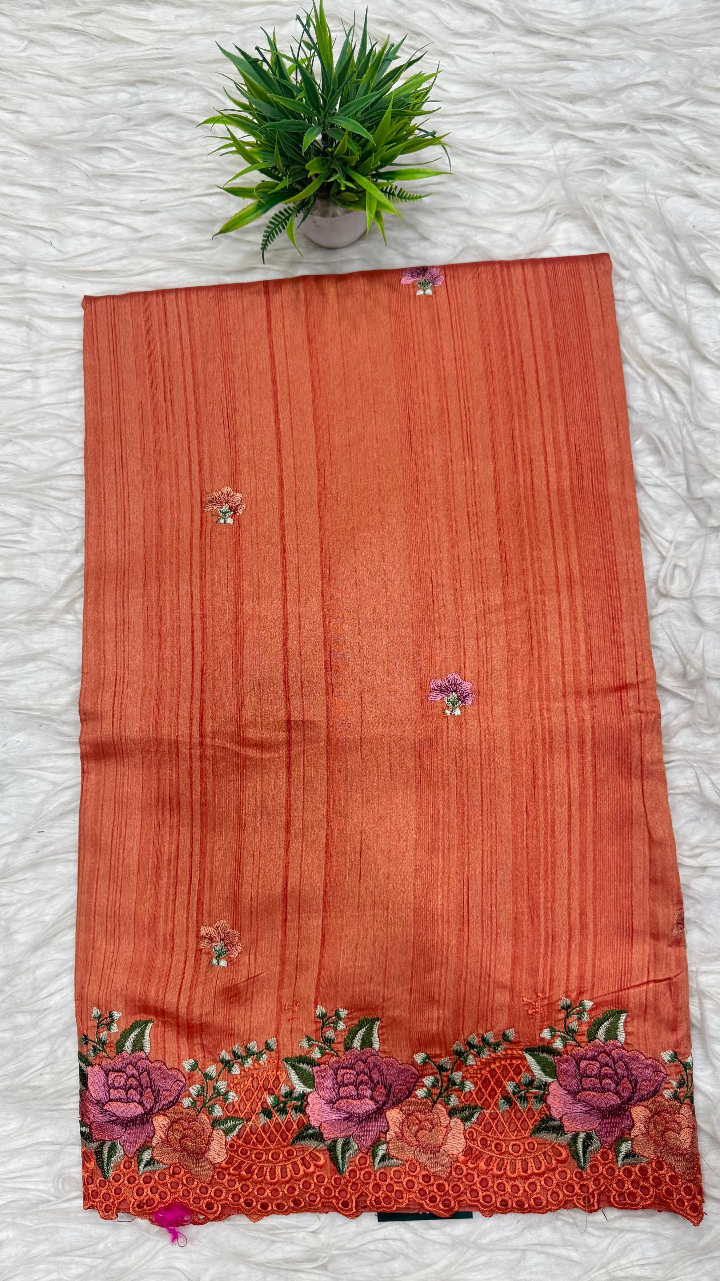 Tusser Work Saree