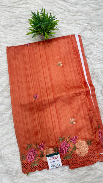 Tusser Work Saree