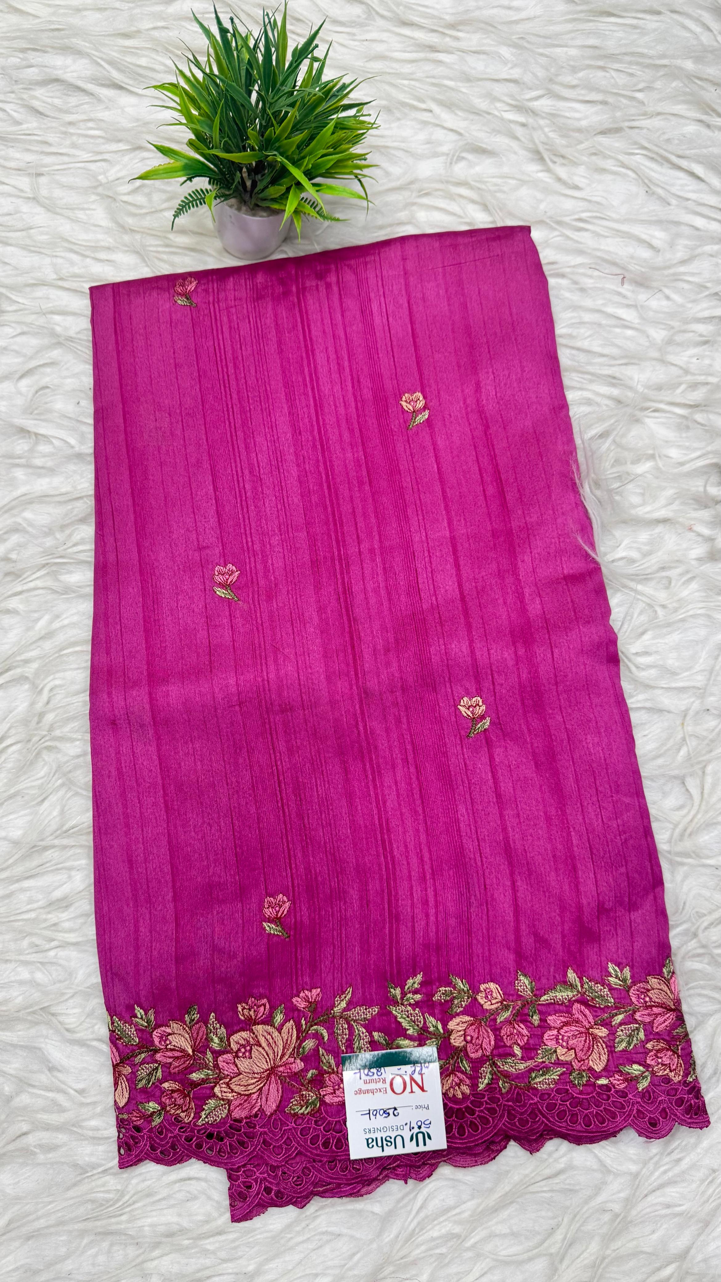 Tusser Work Saree