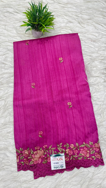 Tusser Work Saree
