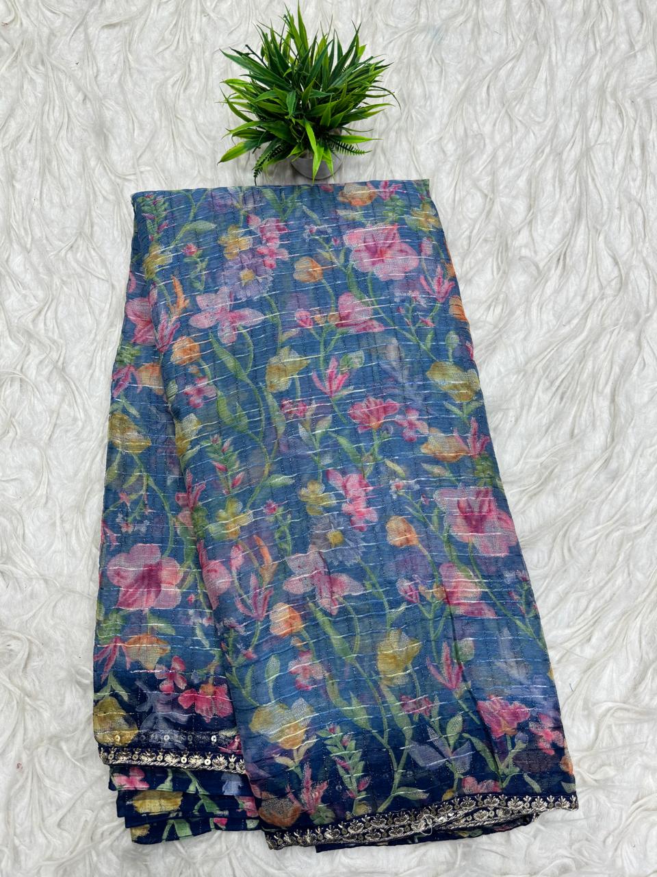 Snake georgette Sarees