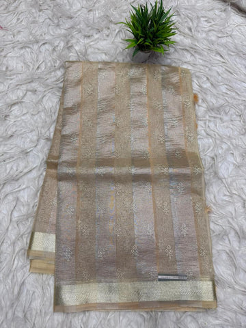 Soft Organza Tissue Fusion Saree
