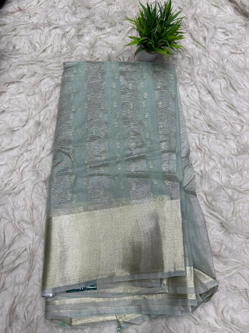 Soft Organza Tissue Fusion Saree