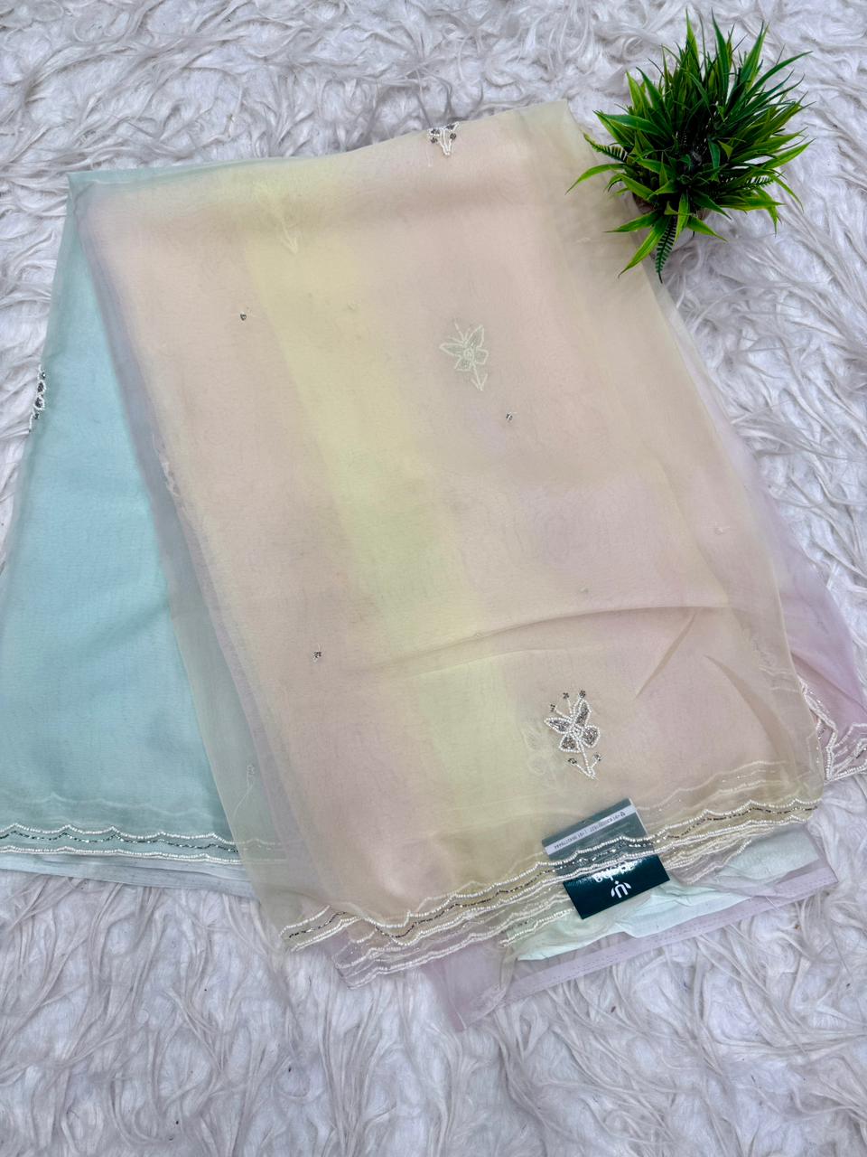 soft organza party wear saree