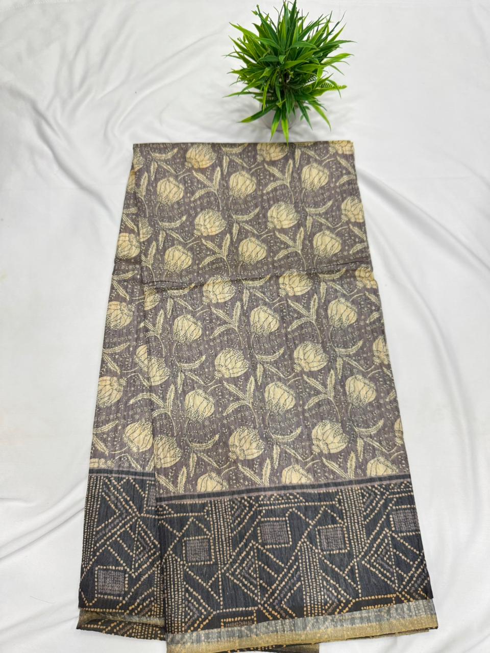 Jute Tusser Saree