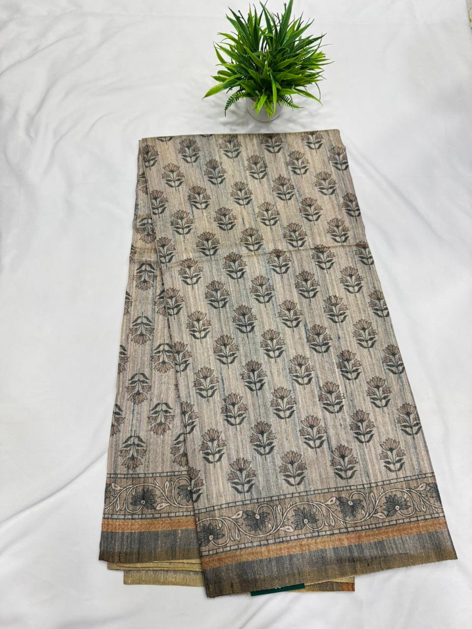 Jute Tusser Saree