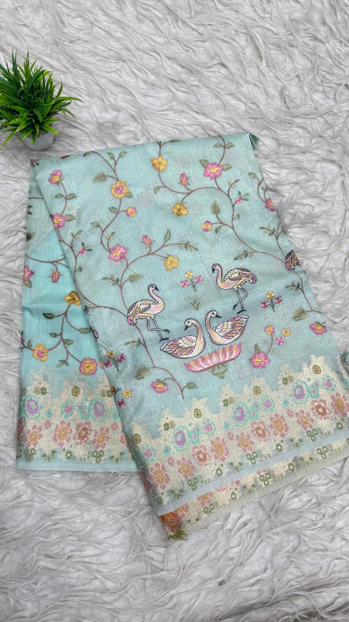 Silk Kota Work Sarees