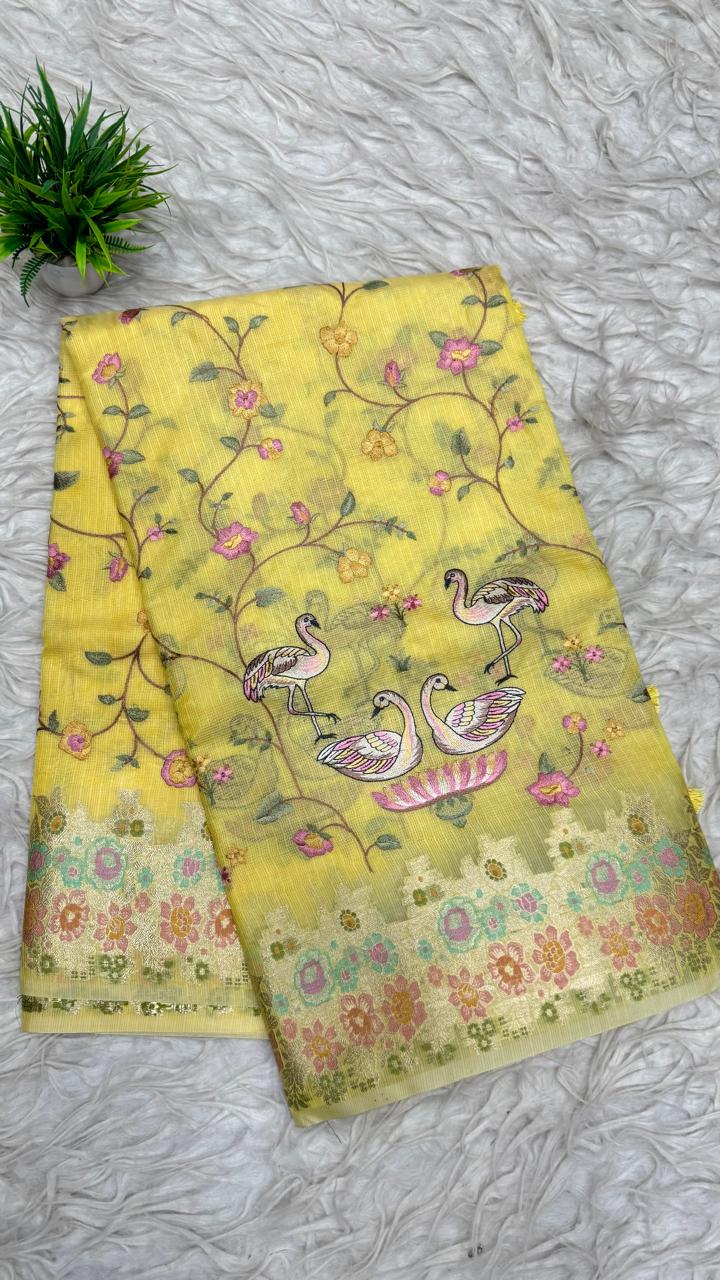 Silk Kota Work Sarees